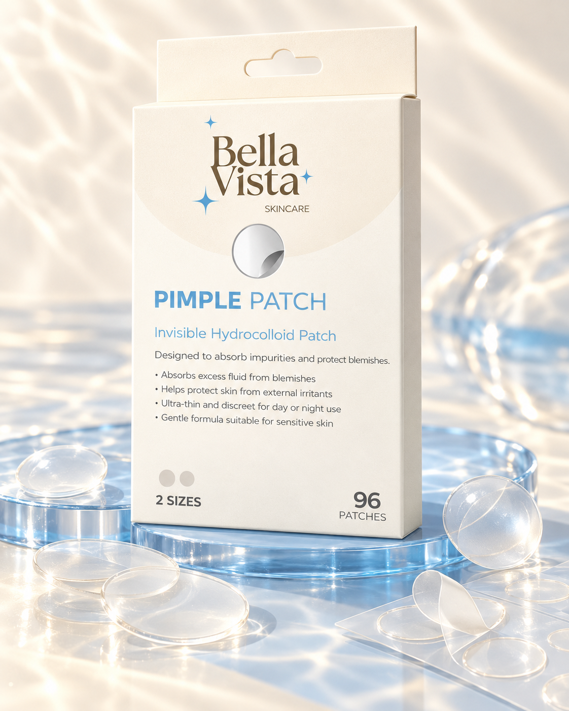 Invisible Hydrocolloid Pimple Patches – 96 Patches